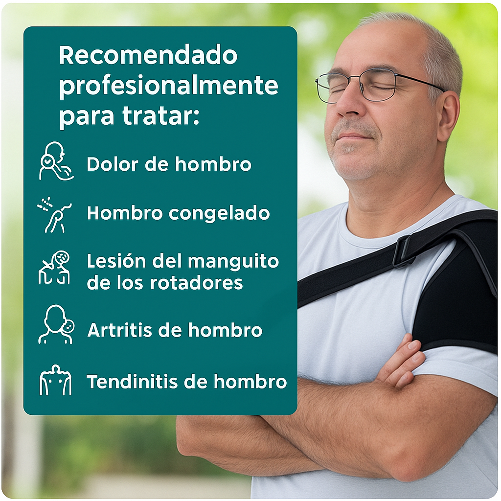 AjustaPro™ - Hombrera de compresión ajustable
