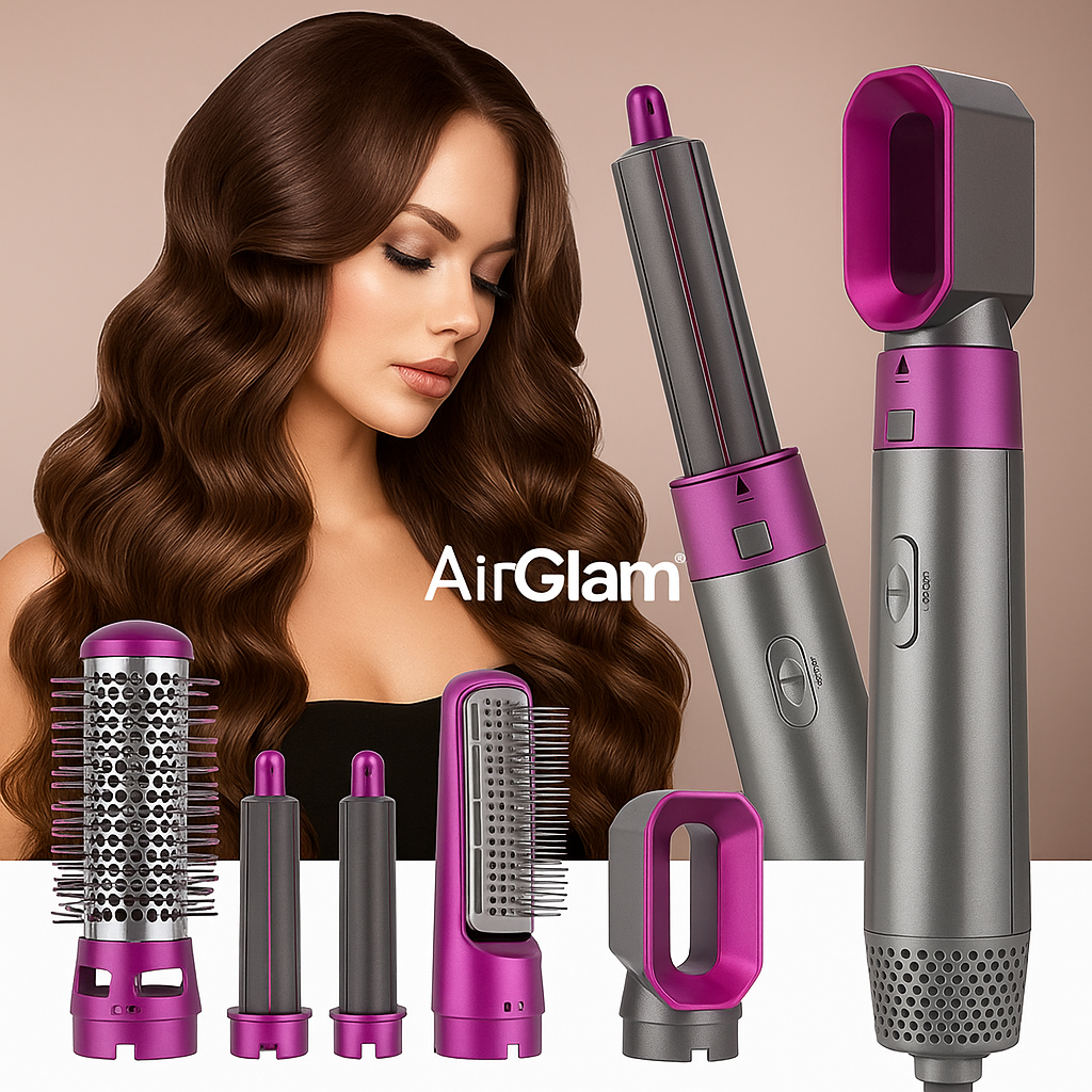 AirGlam™ – Set de Cepillos de Aire Caliente 5 en 1